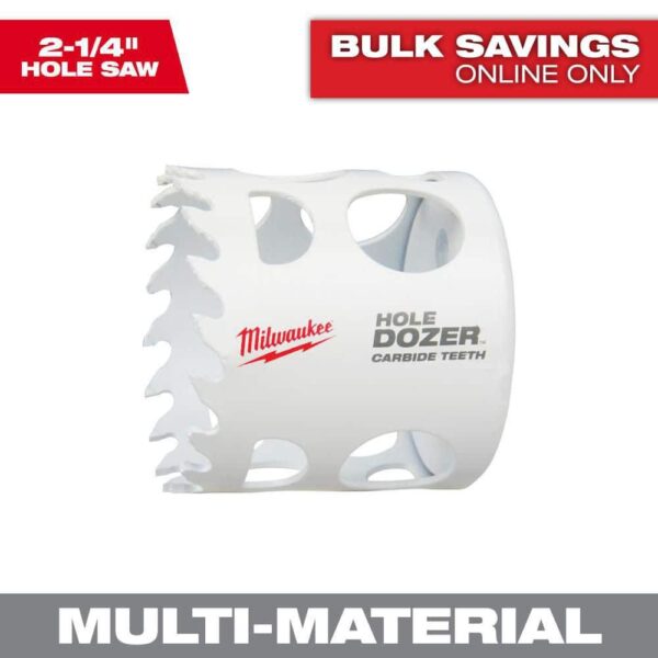 Milwaukee Tool HOLE DOZER 2-1/4 scie-cloche à dents au carbure 49-56-0724