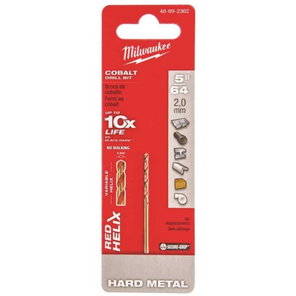 Mèche Cobalt RED HELIX 5/64 Milwaukee
