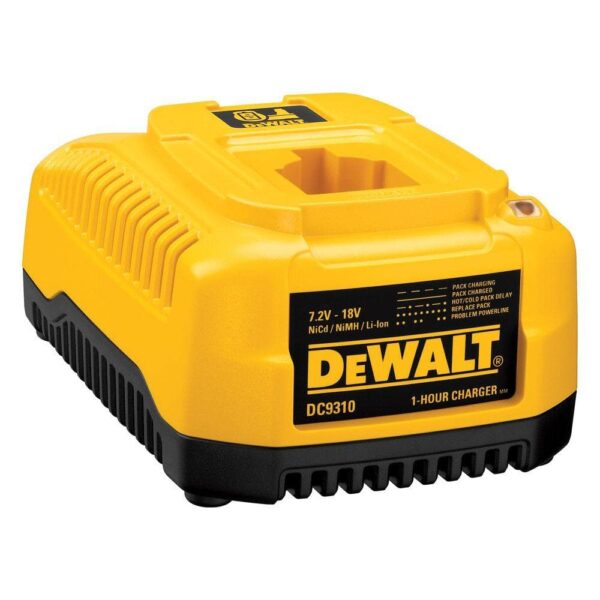 DEWALT Chargeur pour batterie 7,2V-18V, charge rapide 1 heure (DC9310)