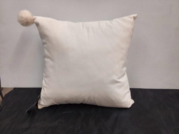 Coussin Marie Dooley, carré blanc